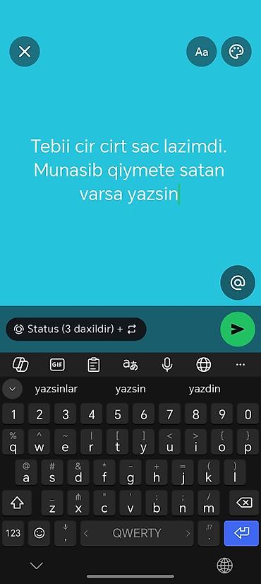 Məhsul: Təbii “cırcırt” saç (clip-in) axtarılır Tələblər: - 100%