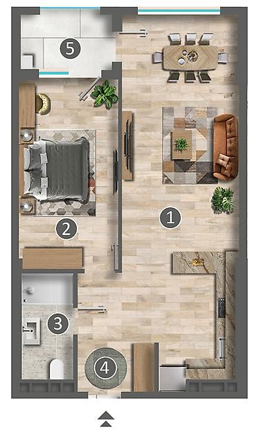 tap az gence bina evleri: 2 otaqlı, Yeni tikili, 75 kv. m — 2