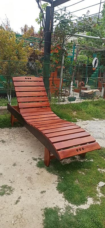 ak mebel: Taxta çimərlik/yay uzanacağı (şezlonq) Lejankalar hazırlanır sifarişlə — 1