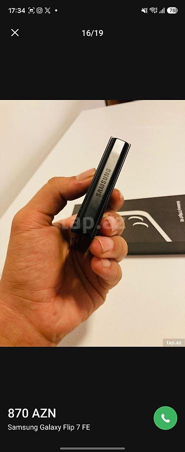 nokia e73 mode: Samsung Galaxy Z Flip7 FE, 128 GB, rəng - Qara, Barmaq izi — 9