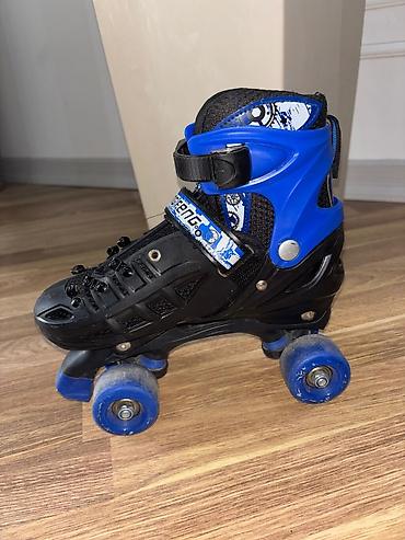 Roliklər: Long Feng dördtəkərli roller konkisi (quad skates) - Rəng: mavi-qara — 2