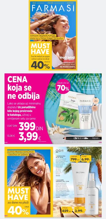 sprej za urasle nokte: Katalog „Farmasi“ za leto nudi raznovrsne proizvode za sunčanje, negu