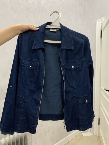 куртка 44: Джинсовая тонкая куртка, размер 2xl