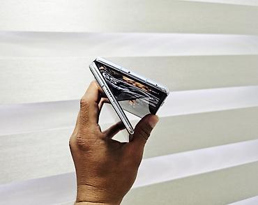 note 2: Huawei Mate X2, Б/у, 256 ГБ, цвет - Голубой, 2 SIM, 1 SIM — 4