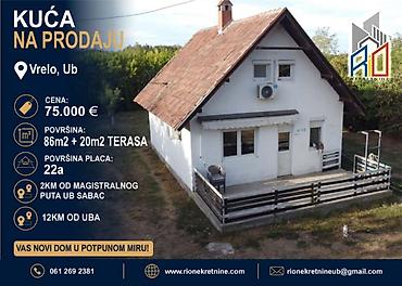 mm prodaja kuca stara pazova: NA PRODAJU! Useljiva kuća u Vrelu kod Uba! Površina kuće 86m2 +20m2 — 1