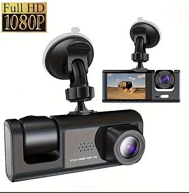 Videoreqistratorlar: Avtomobil DVR (dash kamera) – Full HD 1080P, ikili kamera, IR gecə — 1