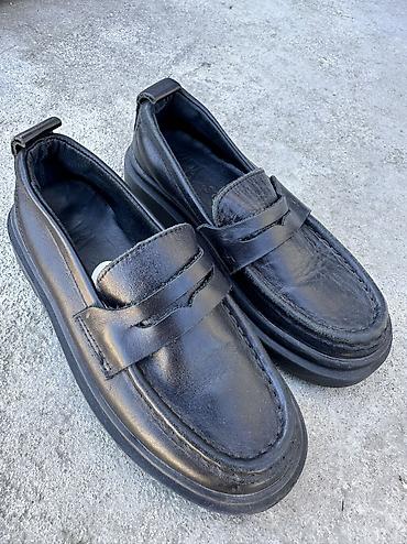 лоферы zara: Лоферы, 32, Zara, Б/у, цвет - Черный, Самовывоз — 1
