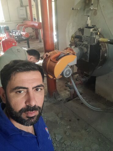 металлические двери со стеклом: Sənaye qaz yanacağı üçün brülör və qazanxana avadanlığının