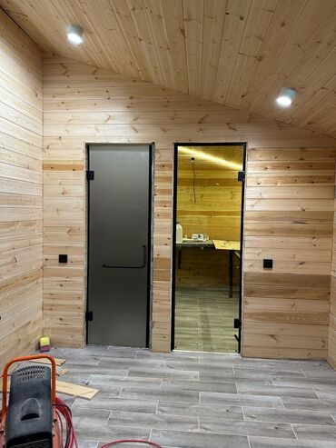 общественная баня: Баня жана сауна үчүн эшик, Айнек