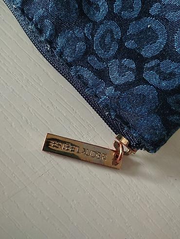 orginal canta: Estee Lauder kosmetik çantası - Rəng: tünd mavi/zümrüd tonlarında — 2