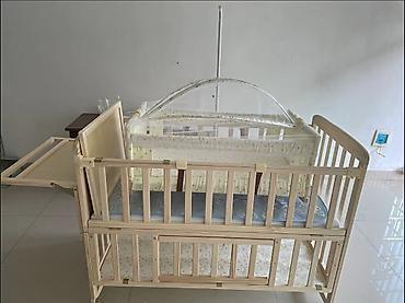 bunk bed: Детская деревянная кроватка-трансформер с аксессуарами - Материал — 1