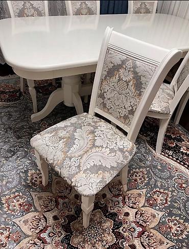 study table: Кухонный стол и стул, Б/у, цвет - Бежевый — 4