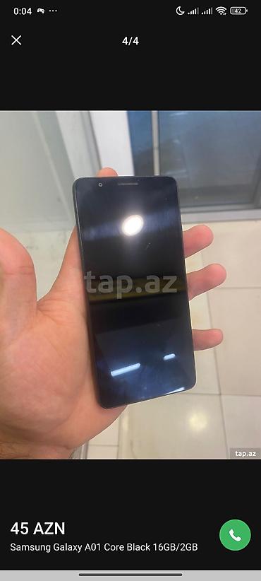 samsung a01 core: Samsung Galaxy A01 Core, 16 GB, rəng - Qara, İki sim kartlı — 3