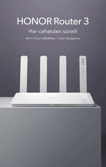 Техника для кухни: HONOR Router 3 – hər cəhətdən sürətli, Wi‑Fi 6 Plus Xüsusiyyətlər: -