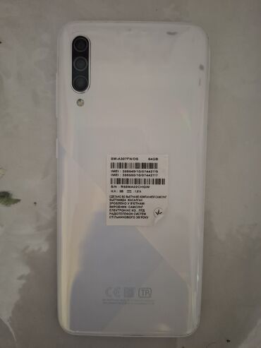 telefonlar 32 s: Samsung A30, 64 GB, rəng - Ağ, Sensor