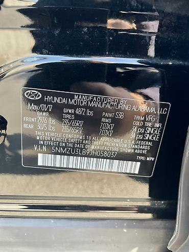 gac aion 60i: Hyundai Santa Fe: 2017 г., 2.4 л, Автомат, Бензин, Кроссовер — 2