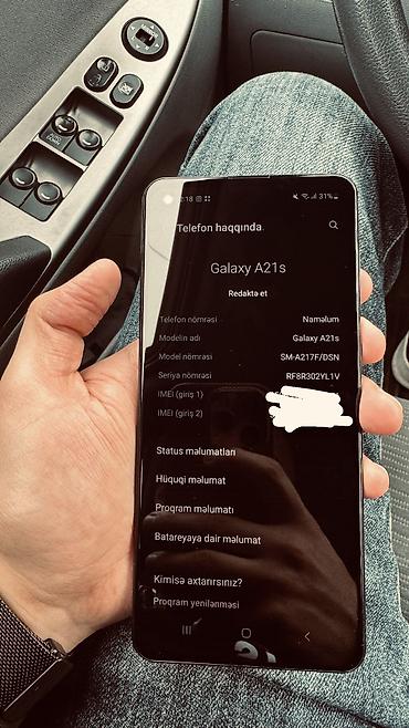 Samsung: Samsung Galaxy A21S, 64 GB, rəng - Göy, Barmaq izi — 10