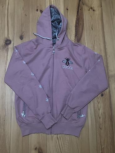 geyim kisi: Məhsul: Kapüşonlu fermuarlı sviter (hoodie) - Rəng: Tünd toz‑çəhrayı — 1