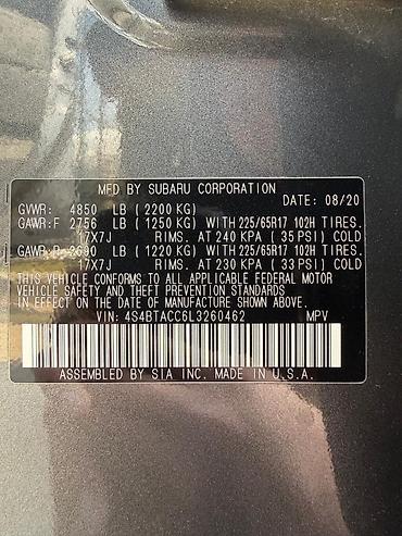 Subaru: Subaru Outback: 2020 г., 2.5 л, Автомат, Бензин, Универсал — 1