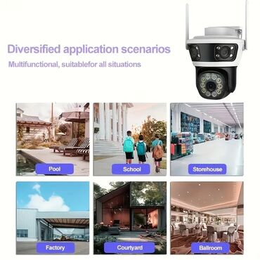 Videomüşahidə: Wi-Fi PTZ Kamera 360°FHD Original iCom365 Brendi 360° PTZ kamera -4MP — 8