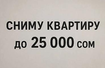 Сниму квартиру однокомнатную/студию. Бюджет — до 25 000 сом в месяц