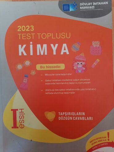 Tavalar: Kimya DİM Test Toplusu I və II hissələr.Əldə hərəsindən 2
