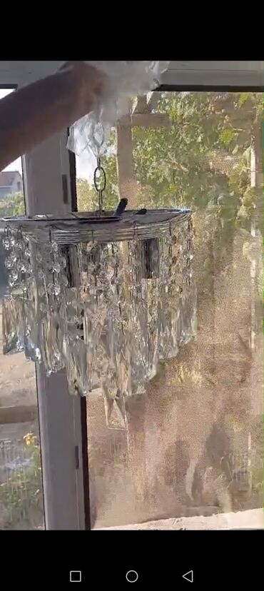 Lent lampalar: Çılçıraq, 3 lampa, Xrustal