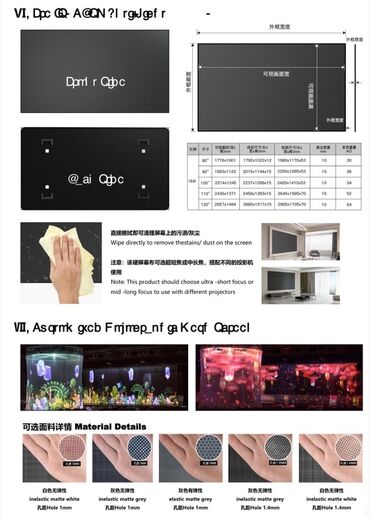 Digər TV və video məhsullar: Məhsul: Proyeksiya Ekranları (fərqli modellər və materiallar) — 8