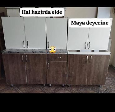 ag masa: Mebel dəsti – şkaf, yemək masası və mətbəx dolabları 1) Geyim şkafı - — 3