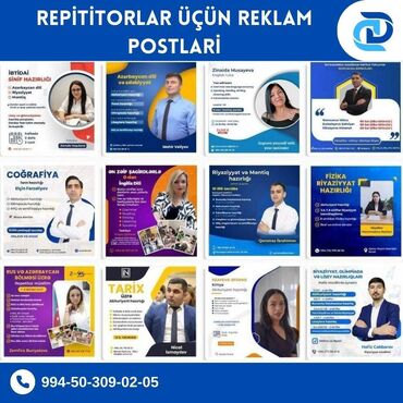 reklam işi: Reklam, çap | Vizitkartlar, Təqvimlər, Flayer | Dizayn