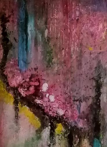 ring light veliki: Uramljena umetnička slika na lesonitu 20x16,8cm, rađena akrilnim — 3