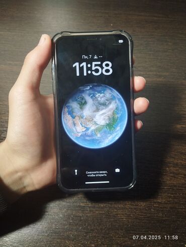 Apple iPhone: IPhone X, Б/у, 256 ГБ, White Titanium, Чехол, 100 %