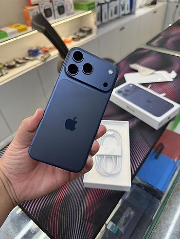 IPhone 17 Pro Max, Б/у, 256 ГБ, Синий, Коробка, 100 %