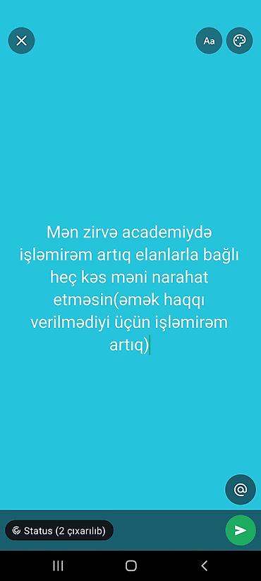ad gunu dekoru: Zirvə academiydə artıq işləmirəm Operator işləyirdim əmək haqqın — 1
