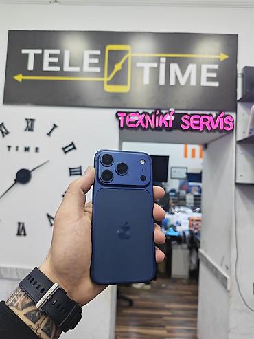 apple ipod touch: IPhone 14 Pro, 128 GB, Blue Titanium, Zəmanət, Simsiz şarj, Face ID — 1
