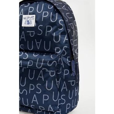 Rukzaklar: USPA naxışlı bel çantası (ryukzak) - Rəng: tünd göy/qaraya yaxın, boz — 8