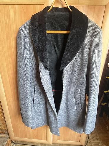 плаш пальто: Мужское пальто, 2XL, Б/у, цвет - Серый, Самовывоз, Платная доставка — 2