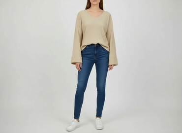 bluzki w serek plus size: BODY FLIRT, Жіноча блуза, розмір L