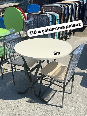 iwlenmiw stul: Yemək masası və oturacaq dəstləri. Şəkillərdə müxtəlif model və rəng — 3
