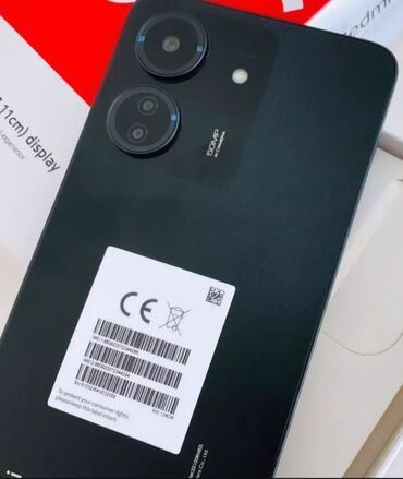 теле: Xiaomi, Redmi 13C, Новый, 128 ГБ, цвет - Черный, 2 SIM
