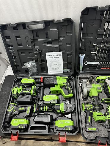 Наборы электроинструментов: Аккумуляторный набор электроинструментов 21V Li‑ion в ударопрочных — 1