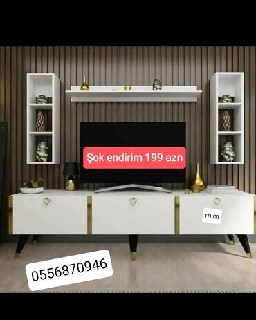 usaq yataq desti: Yeni, Düz TV altlığı, Polkalı, Laminat, Azərbaycan