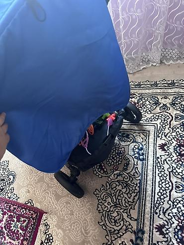 park masini: Uşaq arabası – mavi rəngdə, çoxfunksiyalı - Geniş, tam örtülü tent — 3