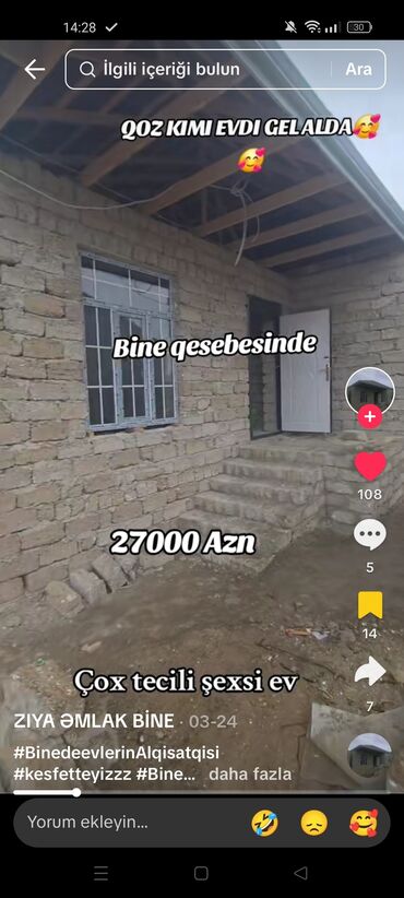 xutorda satilan ucuz evler: Digah, 3 otaqlı, Köhnə tikili, 1 kv. m