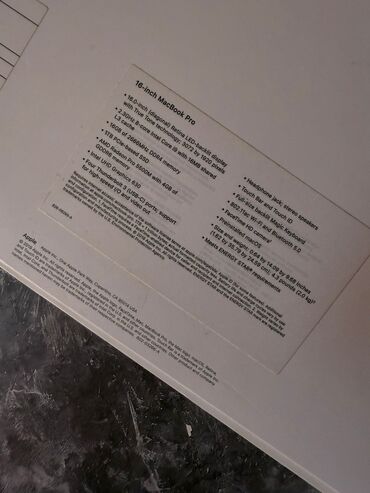 Apple MacBook: İşlənmiş Apple MacBook, 16 ", Intel Core i9, 1 TB — 5