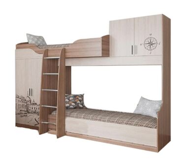 мебель для спальни бу: Детская двух ярусная кровать. + шкаф. В отличном состоянии