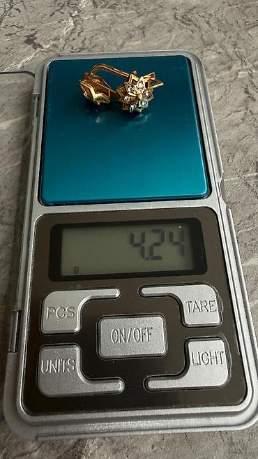 Zərgərlik əşyaları: Sırğa, Sarı qızıl, 585 Əyar, 4 g — 1