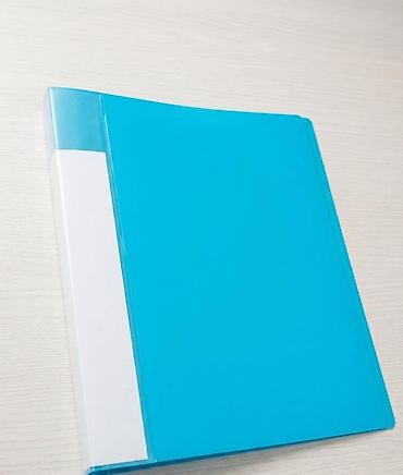 masaüstü ofis seti: Şəffaf sırtlı mavi sənəd qovluğu - Format: A4 - Məhsul tipi — 1