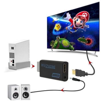 hd box: Переходник для Wii в HDMI. Full HD 720P 1080P 3,5 мм, аудиоадаптер для