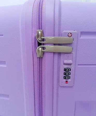 Putni koferi i torbe: Tvrdi kofer na točkiće – ljubičasti - Materijal: tvrda plastika (ABS — 8